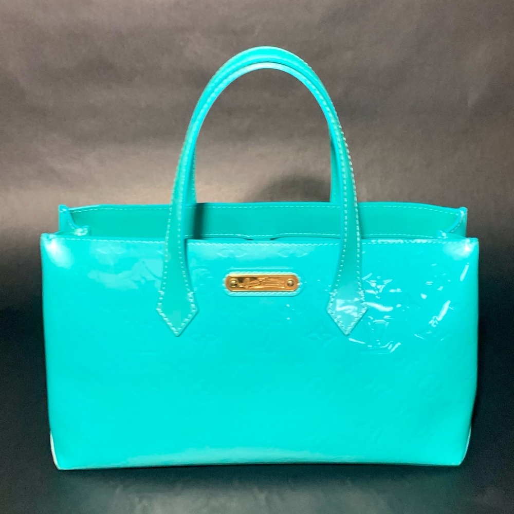 RARE Louis Vuitton Wilshire PM Vernis Blue Lagoon